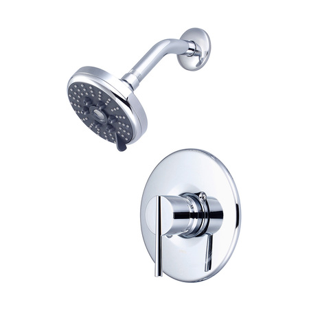 OLYMPIA FAUCETS Single Handle Shower Trim Set, Wallmount, Polished Chrome T-2387